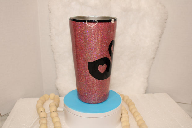 Tumbler 20 oz with black swan and sparkles galore