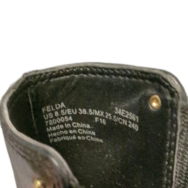 Apparel Women's Boots Size 8.5 Calvin Klein Felda Black Leather Ankle Booties Slip on