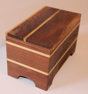 Jewelry Box with hinged Lid made from Walnut and Poplar