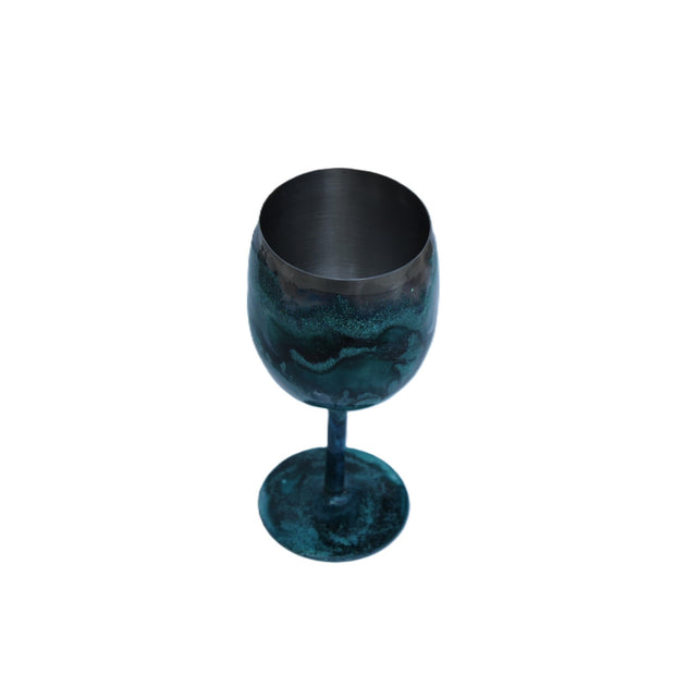 Tumbler Wine glass with Stem stainless steel 10 ounce called (MistyWine)