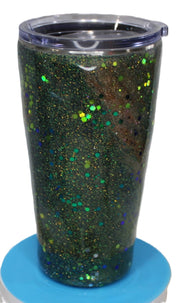 Tumbler Tapered Smooth 16 ounce we call (Purple Feathers)