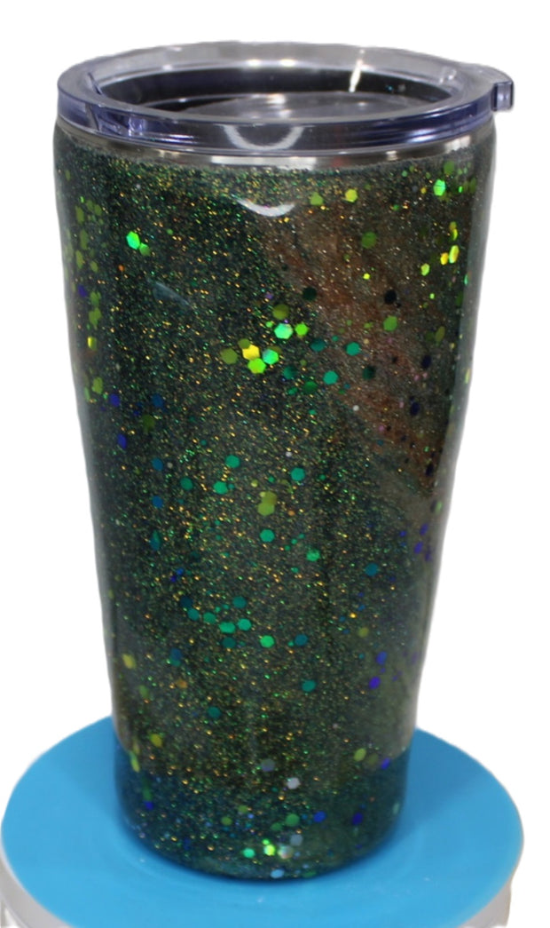 Tumbler Tapered Smooth 16 ounce we call (Purple Feathers)