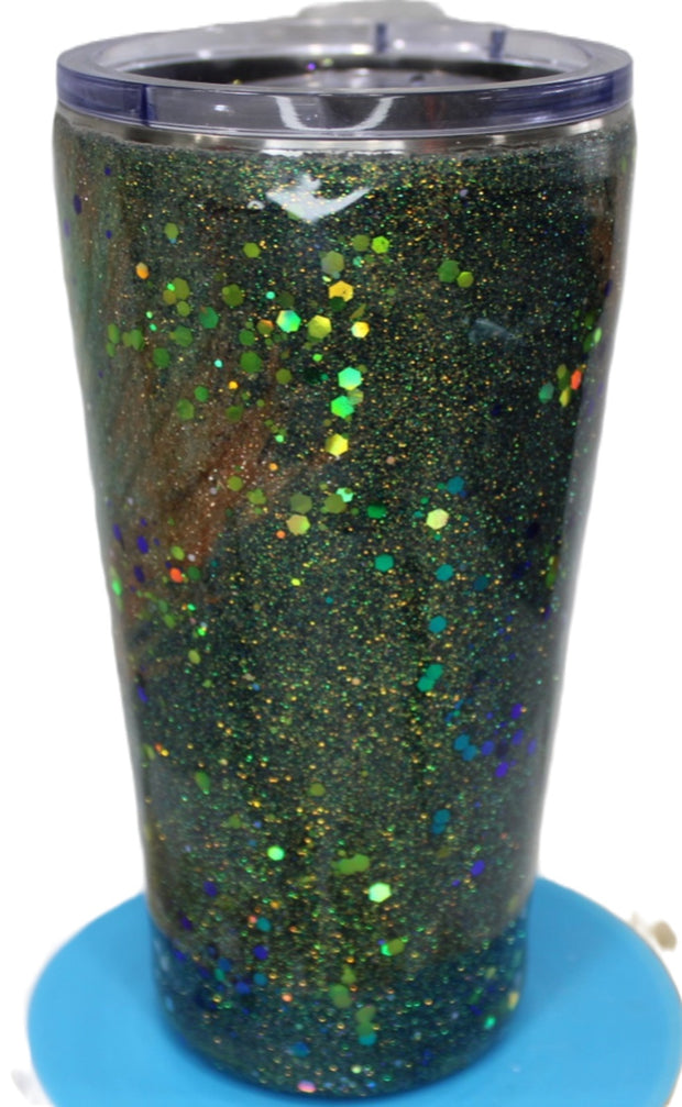 Tumbler Tapered Smooth 16 ounce we call (Purple Feathers)