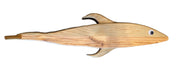 Fish plaque wood wall hanging dolphin whale with googly eye