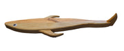Fish plaque wood wall hanging dolphin whale with googly eye