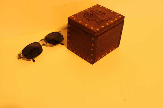 Keepsake Box with Engraved Lid Family Where life begins and love never ends made from Walnut and Poplar