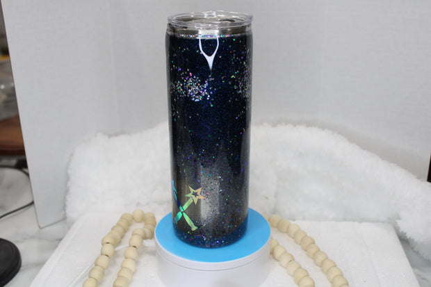 Tumbler Straight Skinny 20-ounce with handle we call (Black Magic)