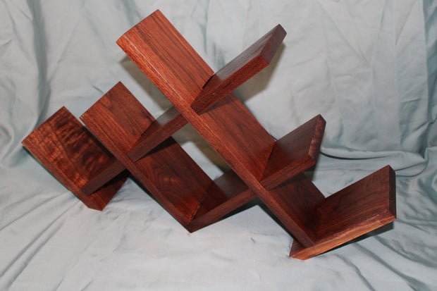 Wine Rack made from walnut and holds 6 bottles