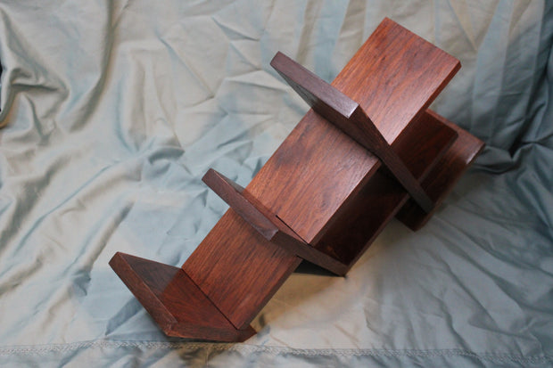 Wine Rack made from walnut and holds 6 bottles