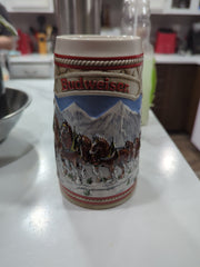 1985 Budweiser Holiday Stein- Limited Edition Handcrafted, Set Of Three (3)