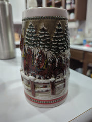 1985 Budweiser Holiday Stein- Limited Edition Handcrafted, Set Of Three (3)