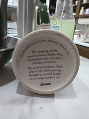 1985 Budweiser Holiday Stein- Limited Edition Handcrafted, Set Of Three (3)