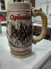 1985 Budweiser Holiday Stein- Limited Edition Handcrafted, Set Of Three (3)