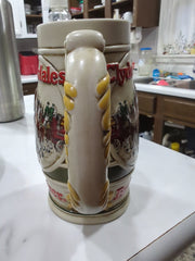 1985 Budweiser Holiday Stein- Limited Edition Handcrafted, Set Of Three (3)