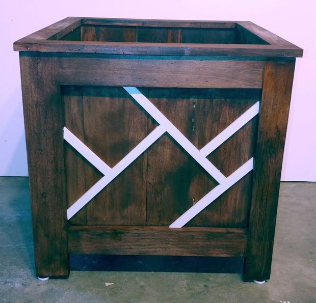 Planter box large square for patio or deck with movable shelves (SOLD)