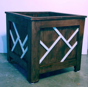 Planter box large square for patio or deck with movable shelves (SOLD)