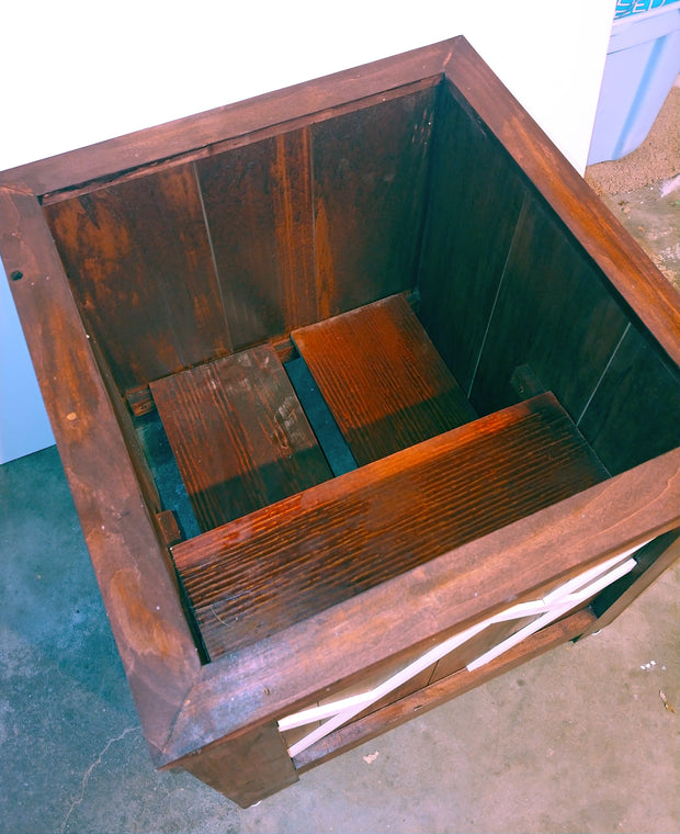 Planter box large square for patio or deck with movable shelves (SOLD)