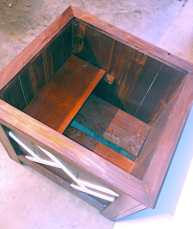 Planter box large square for patio or deck with movable shelves (SOLD)