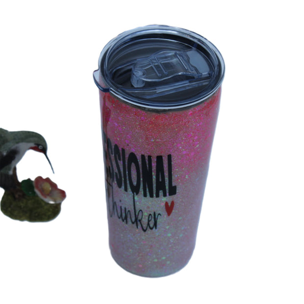 Tumbler Tapered Smooth 20 ounce with "Professional Over Thinker" written on the side