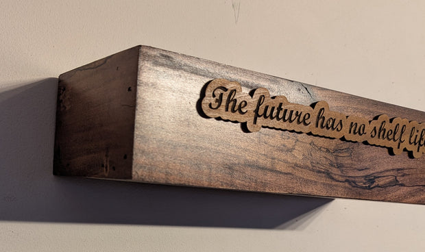 Floating shelf | Red mahogany finish | 14 in Long