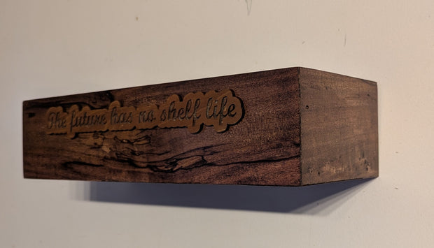 Floating shelf | Red mahogany finish | 14 in Long