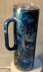 Tumbler 20 ounce with handle and lid called Sea Creatures