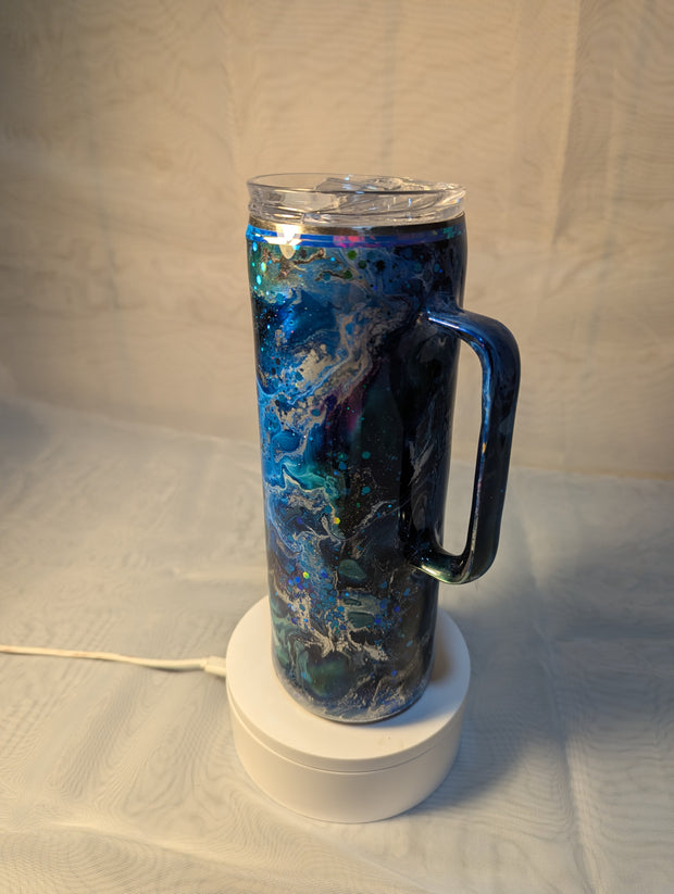 Tumbler 20 ounce with handle and lid called Sea Creatures