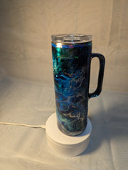 Tumbler 20 ounce with handle and lid called Sea Creatures