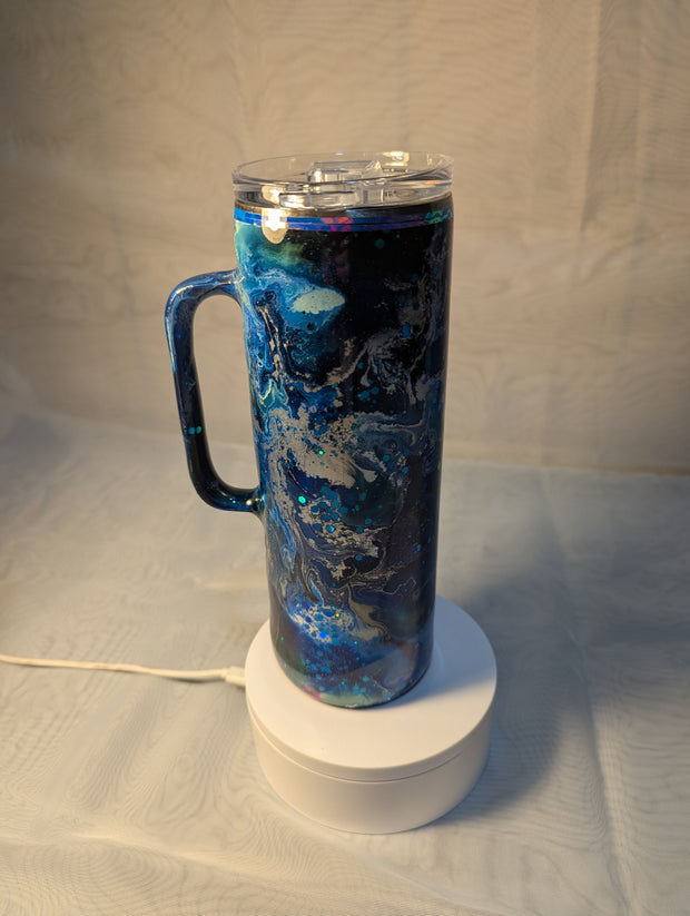 Tumbler 20 ounce with handle and lid called Sea Creatures
