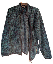 Apparel Women's jacket size Large Zig zag black and green pattern