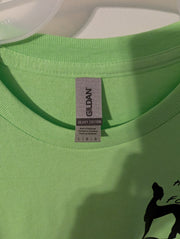 Apparel unisex T-shirt with grayhound dog and caption