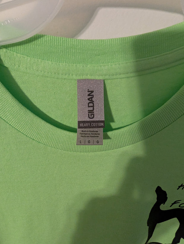 Apparel unisex T-shirt with grayhound dog and caption