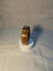 Vase flower vase sassafras wood with glass vial