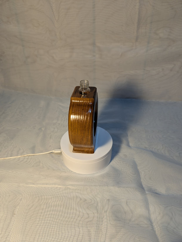 Vase flower vase sassafras wood with glass vial