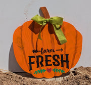 Pumpkin Sign | Farm Fresh | 15.5 inches wide