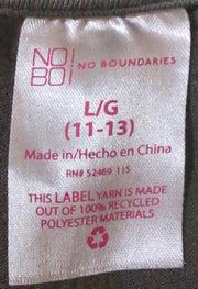 Apparel Girls Shirt LG (11-13) short sleeve with tie string green No Boundaries