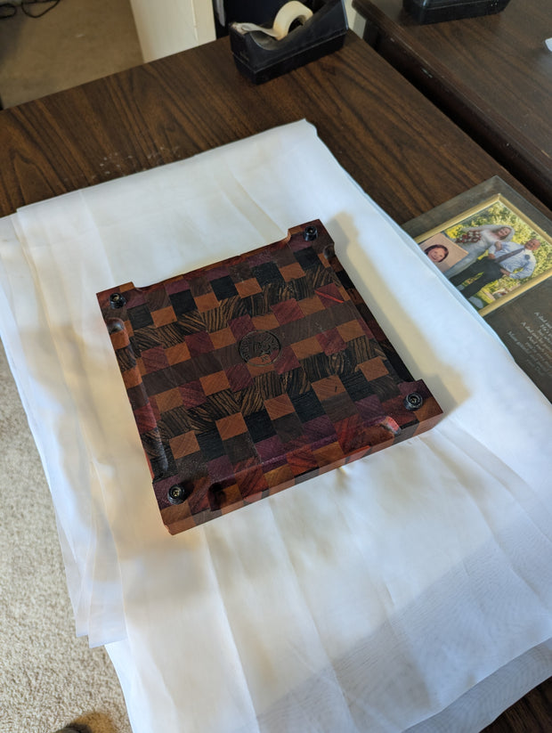 Cutting board small end grain with variations of different wood species