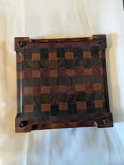 Cutting board small end grain with variations of different wood species