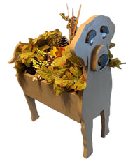 Planter shaped like a labrador for artificial or real flowers