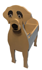Planter shaped like a labrador for artificial or real flowers
