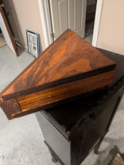 Shelf corner floating hand made from Walnut