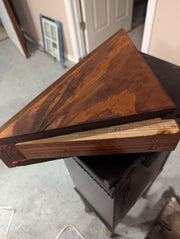 Shelf corner floating hand made from Walnut
