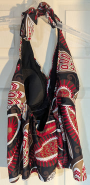 Apparel one-piece swimsuit from Faded Glory in size 2X (18W/20W) features a stylish maroon and black color combination