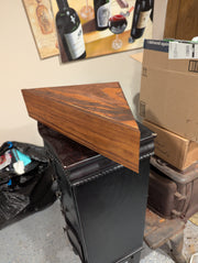 Shelf corner floating hand made from Walnut