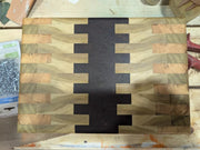Cutting Board made from Walnut and Poplar cut end grain 10x15 inches